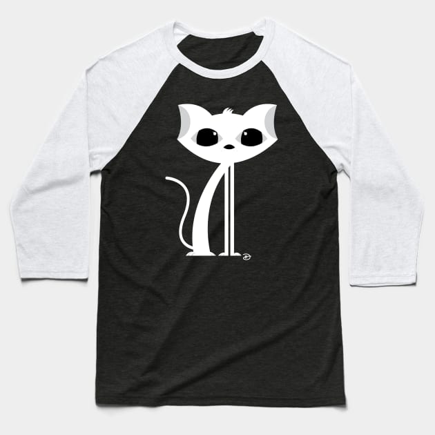 Blanco Cat Baseball T-Shirt by dhartist